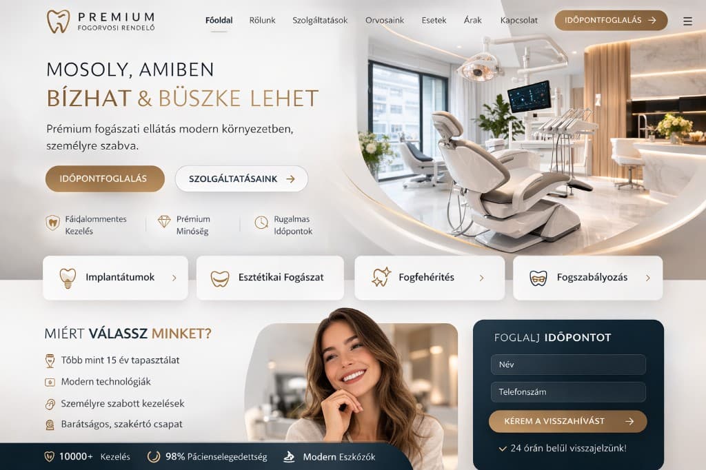 Modern fogorvosi rendelő – kezelő